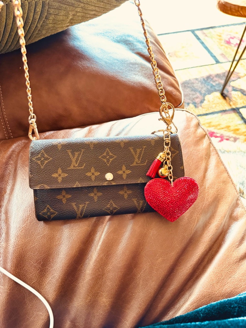 Louis Vuitton vintage Sarah long wallet monogram converted Crossbody 2008 - Picture 13 of 16